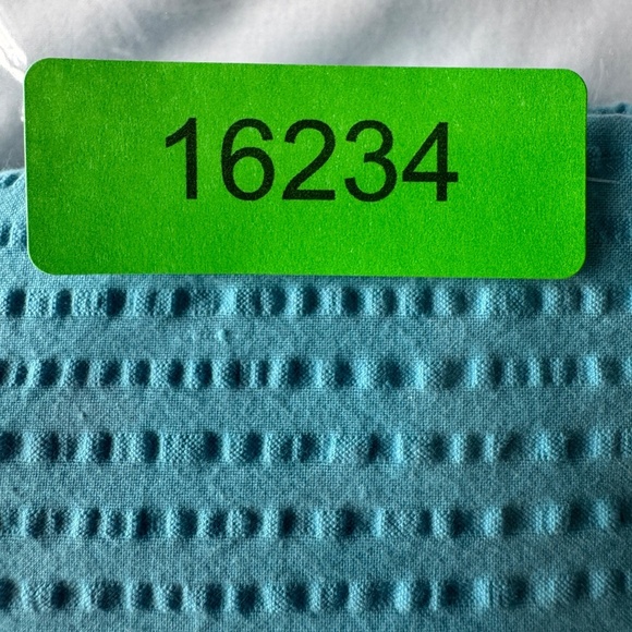 Carroll Reed Women's Vintage Seersucker Short Sleeve Button Up Shirt Blue 2X - Picture 11 of 11